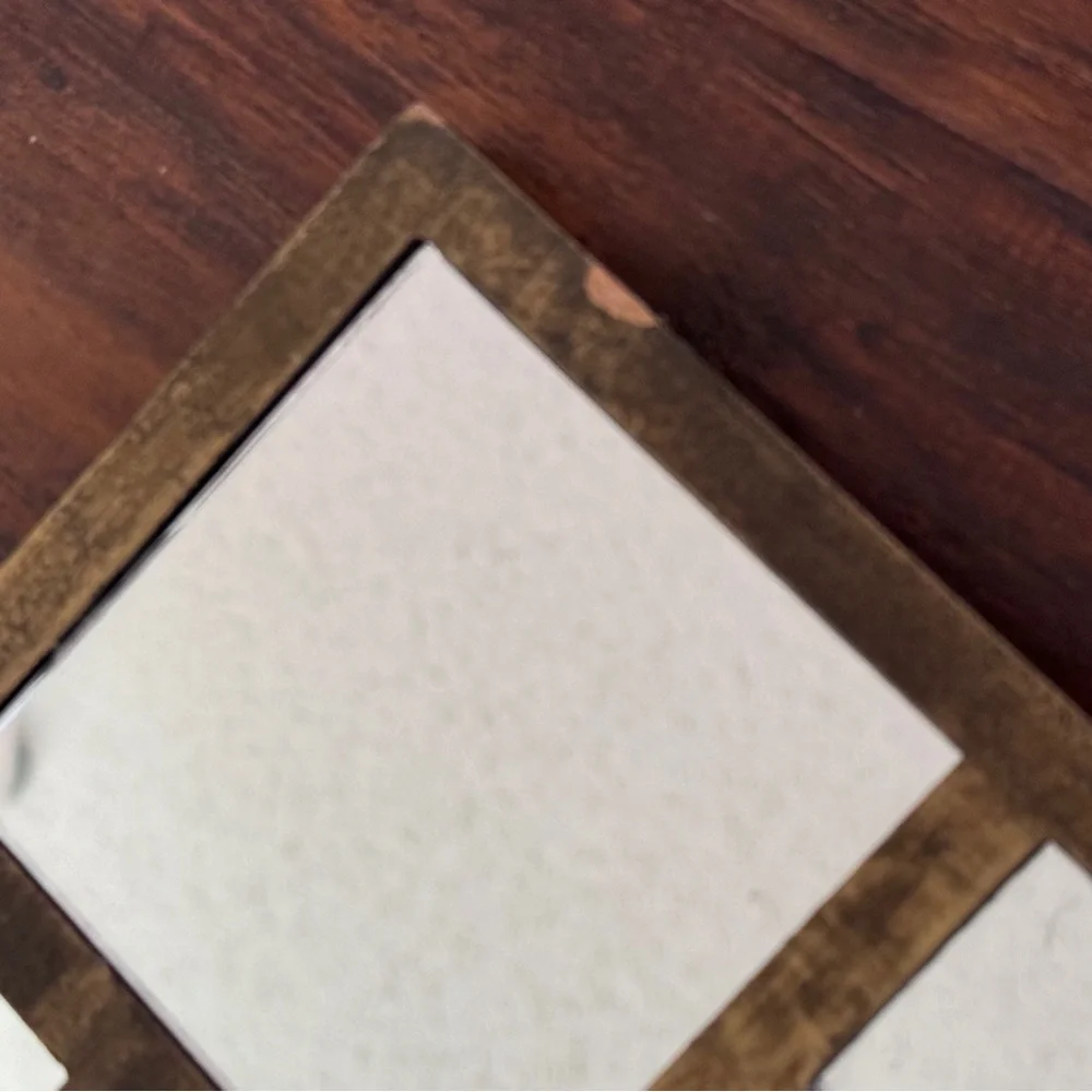 Vintage Geometric Accent Wall Mirror 14”x14”